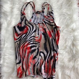 Zebra Print Tank Top